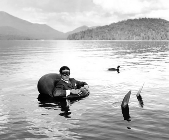 Rodney Smith, James in Innertube with Duck