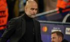 Manchester City's head coach Pep Guardiola enters the stadium prior to the start of a Champions League round of sixteen second leg soccer match between Manchester City and Copenhagen, at the Etihad Stadium in Manchester, England, Wednesday, March 6, 2024. (AP Photo/Dave Thompson)