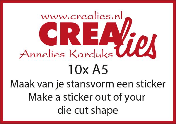 Maak van je stansvorm een sticker (10x A5 vel)