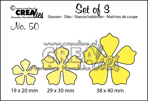 Set of 3 stansen no. 50, Bloemen 21