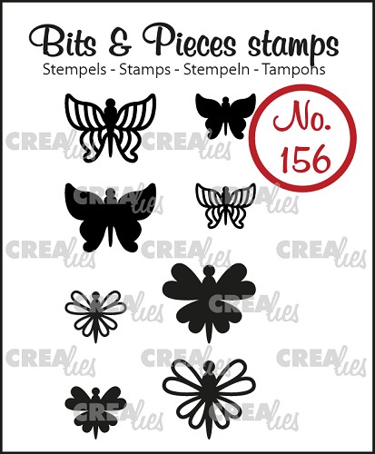 Bits & Pieces stempel no. 156, 8x Mini Vlinders 7 + 8