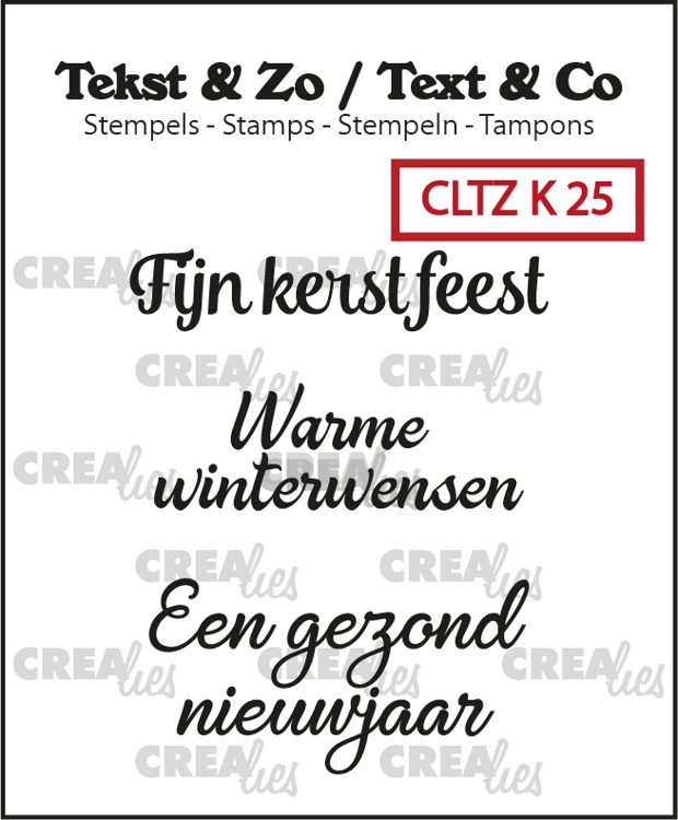 Tekst & Zo stempels, Kerst no. 25