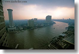 asia, bangkok, cityscapes, horizontal, river bank, rivers, thailand, photograph