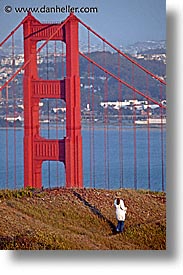 bridge, california, golden gate, golden gate bridge, headlands, hiking, jills, national landmarks, san francisco, vertical, west coast, western usa, photograph