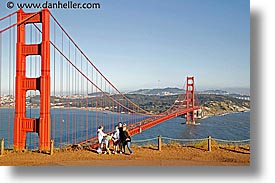 bridge, california, childrens, golden gate, golden gate bridge, hiking, horizontal, national landmarks, san francisco, west coast, western usa, photograph