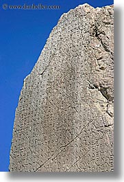 architectural ruins, europe, kalkan, lycian, stones, turkeys, vertical, writing, photograph