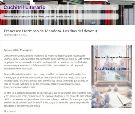 Los días del devenir en Cuchitril Literario 