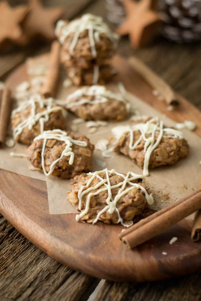 Einfaches Rezept für Zimt Hafer Cookies