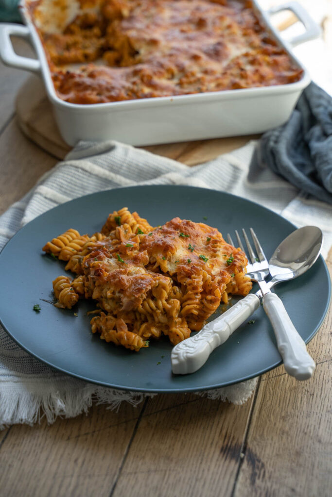 Nudelauflauf mit Schinken, Käse, Sahne  #mealprep #auflauf #nudeln