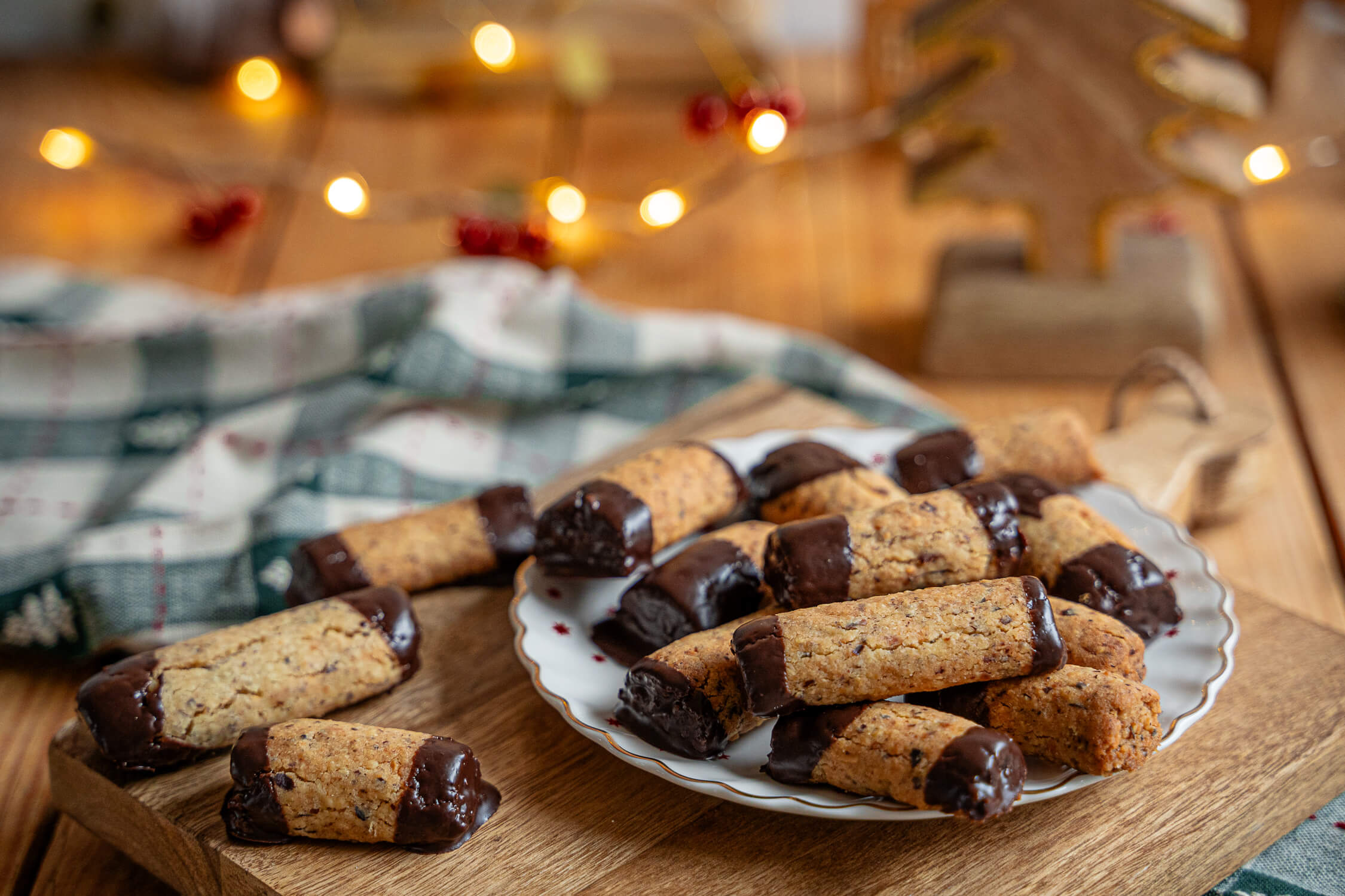 Nussstangen backen für Weihnachten