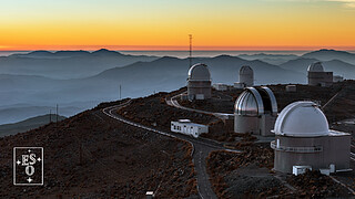 Sunset panorama at La Silla