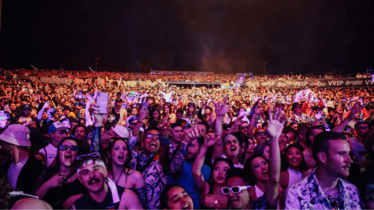 Large crowd at a music festival