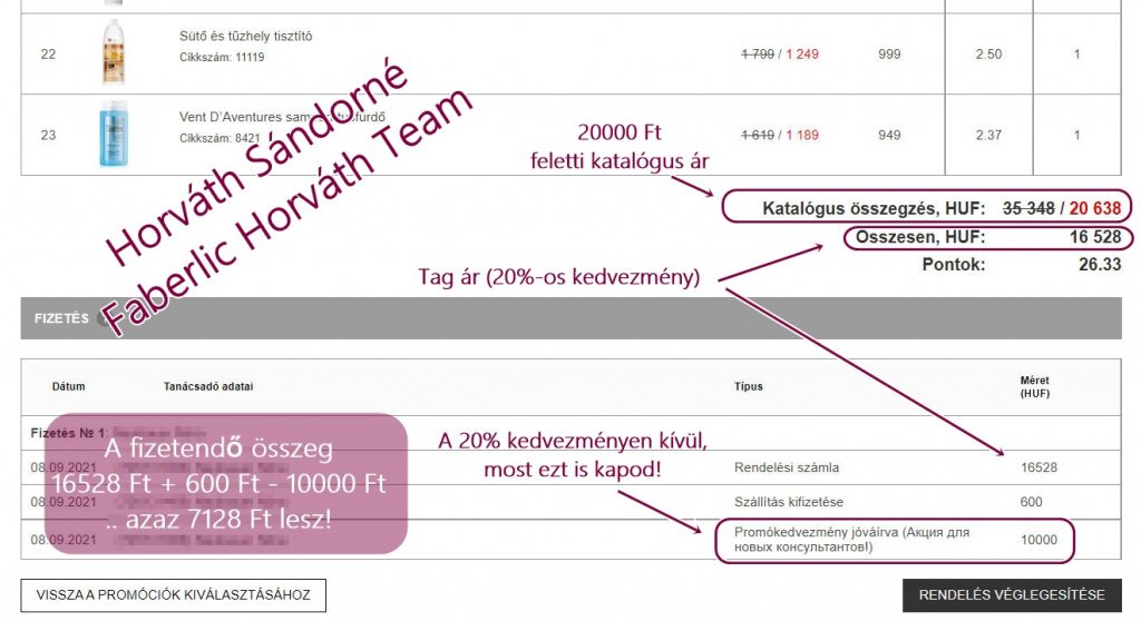 Faberlic akció 20000 Ft helyett 10000 Ft