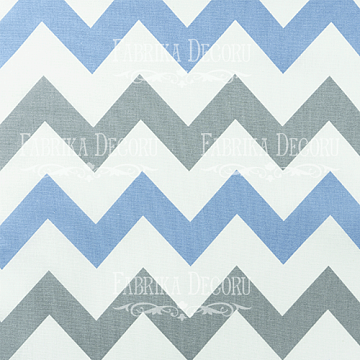 Fabric cut piece 35X70 Gray-blue zigzag