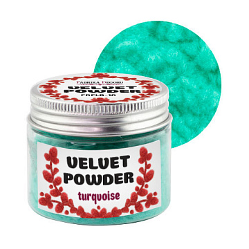 Velvet powder, color turquoise, 50 ml