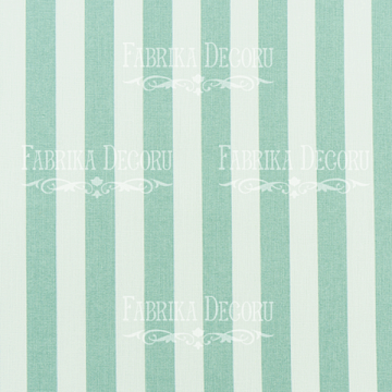 Fabric cut piece "Minty white stripes"