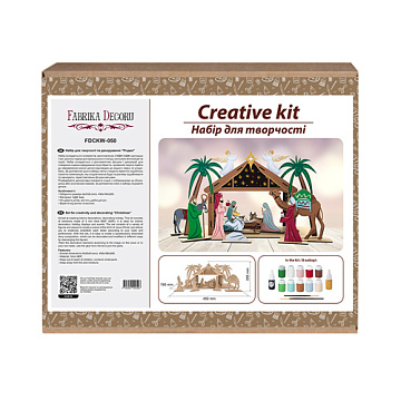 DIY wooden coloring set, desk composition "Nativity scene", #050