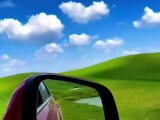 Rouler en voiture dans le paysage de Windows XP