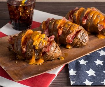 Patate americane con cheddar e bacon