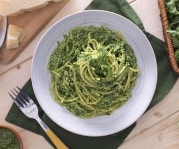 Tonnarelli al pesto di rucola