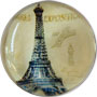 Eiffel Tower Glass Magnet - Paris Exposition