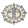 Enamel Jeweled Fleur de Lis Jewelry Dish