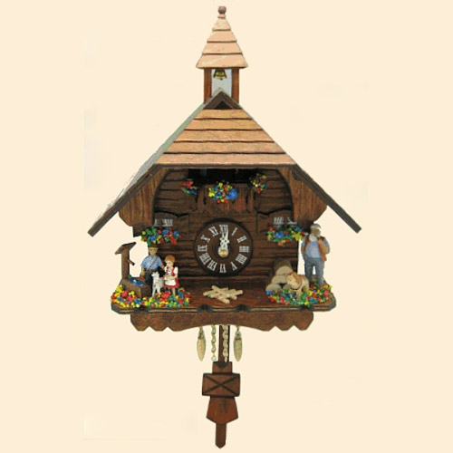 Cuckoo Clock Heidi Haus with Dancing People, 13H