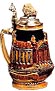 Berlin Wall Beer Stein, 8-1/2H