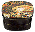 Bento Box, 2-Tray Black Fan 6