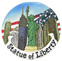 Statue of Liberty Mini Plate Magnet, 3