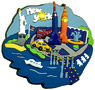 NEW YORK Cut Out Souvenir Magnet