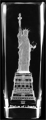 Crystal Paperweight with Statue of Liberty Engraving, 6H