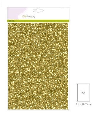 CraftEmotions - Glitterpapier - Goud - 120gr/5vel