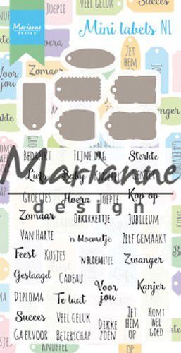 Marianne Design - Stamp & Die set - Mini labels (NL)