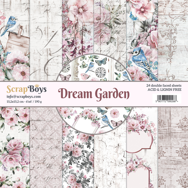 ScrapBoys - Dream Garden - Paperpad 15 x 15 cm