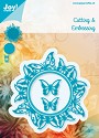 Noor! Design - Cutting & Embossing stencil - Rond met vlinders (4st)