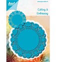 Noor! Design - Cutting & Embossing stencil - Blauwe mal - Doilie rond