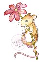 Clearstamp - Wild Rose Studio - Mouse and Flower