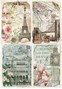 Stamperia - Rice Paper A4 - Vintage Postcards