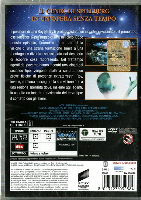 Incontri ravvicinati del terzo tipo di Steven Spielberg - DVD - 2