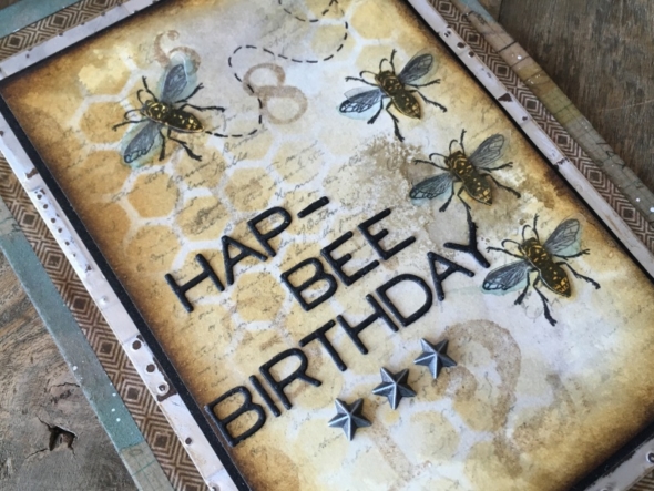 iGirlZoe: Tim Holtz, Entomology stamps, 3D foundry texture fades, aphanumeric thinlits, sizzix, stampers anonymous, ranger ink, idea-ology