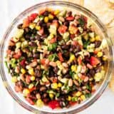 cowboy caviar in glass bowl