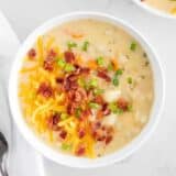 bowl full of loaded potato soup