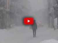 Meteo: Neve in Sicilia, forte bufera di neve a Floresta (ME), tutto imbiancato; il Video