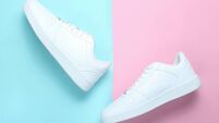 Fashionable white sneakers