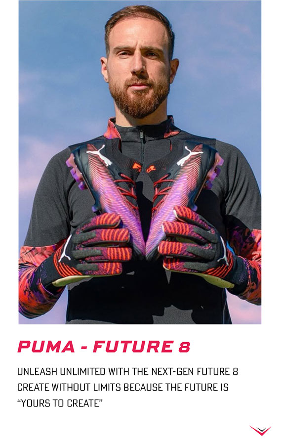 PUMA Future 8 goalkeeper gloves black orange purple