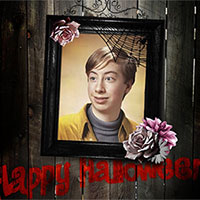 Фотоэффект - Halloween wooden photo frame