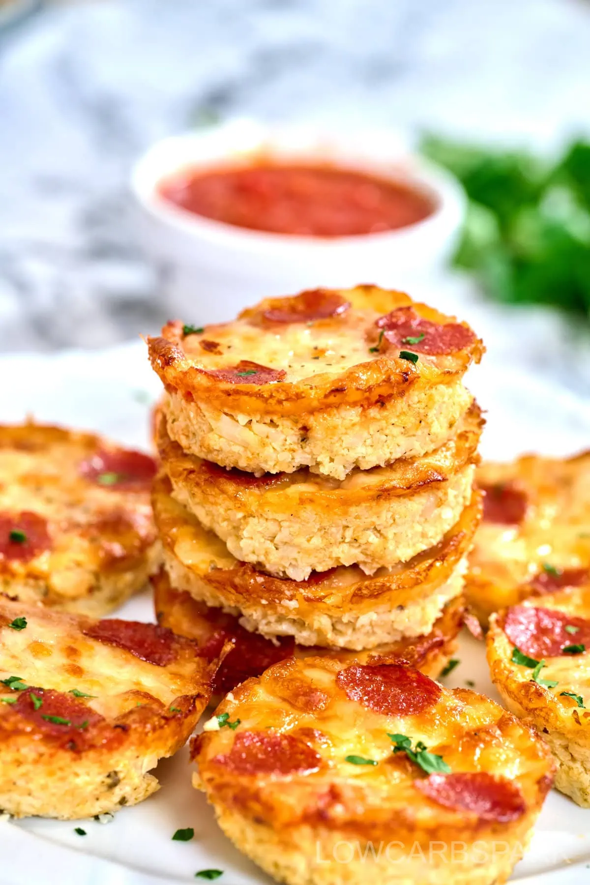 low carb keto cauliflower pizza bites 