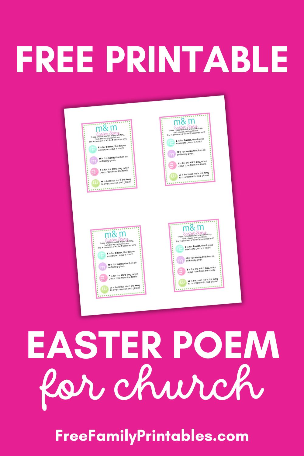 preview of the m&m easter poem for church pdf download for free.