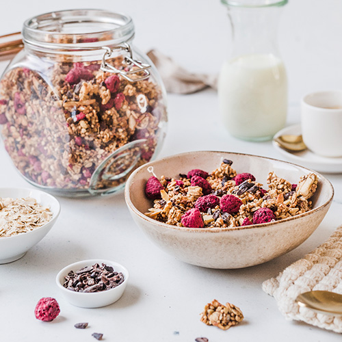 Gesunde Bananen-Hafergranola